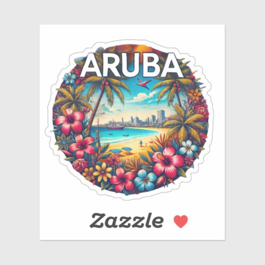 Sticker Aruba (Feuille)