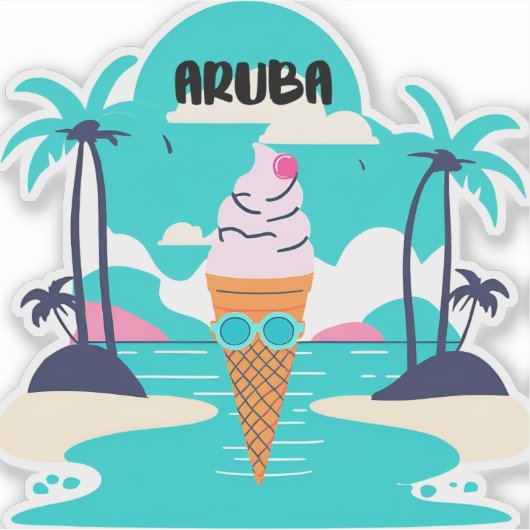 Sticker Aruba doux (Devant)