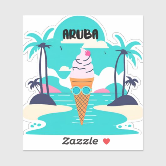 Sticker Aruba doux (Feuille)