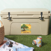 Sticker Aruba Eagle Beach Divi Tree Heure Dorée (Glacière)