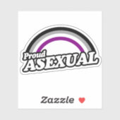 Sticker Asexuel et fier (Feuille)
