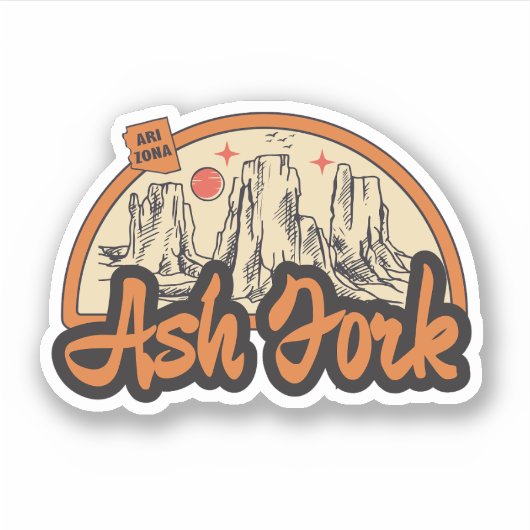 Sticker Ash Fork, Arizona (Devant)