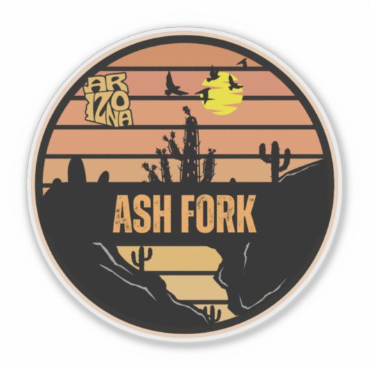 Sticker Ash Fork, Arizona (Devant)