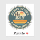 Sticker Ashley, Pennsylvanie (Feuille)
