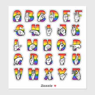 Sticker ASL Pride Alphabet
