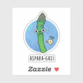 Sticker Aspara-gaz amusant Asparagus Veggie Pun (Feuille)