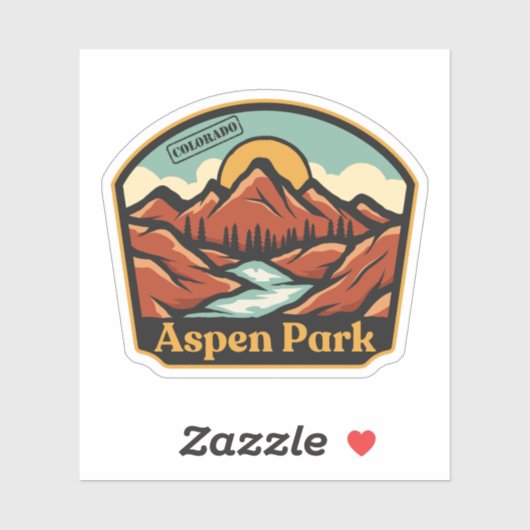 Sticker Aspen Park, Colorado (Feuille)