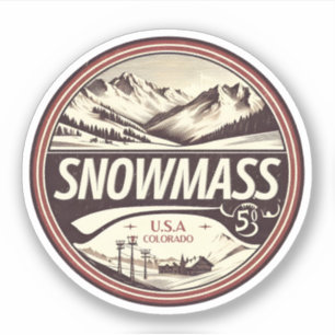 Sticker Aspen Snowmass Cadeaux de ski et de snowboard Co