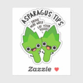 Sticker Asperges Conseils amusant Veggie Pun (Feuille)