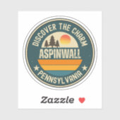 Sticker Aspinwall, Pennsylvanie (Feuille)