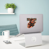 Sticker Assassin Star Strawberry — Ninja de l'Espace Rétro (Ordinateur portable sur le bureau)