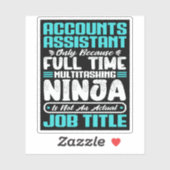 Sticker Assistant Comptes Titre de l'emploi Compétences pr (Feuille)