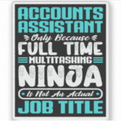 Sticker Assistant Comptes Titre de l'emploi Compétences pr (Devant)