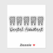Sticker Assistant dentaire | Cadeaux pour dentiste adjoint (Feuille)