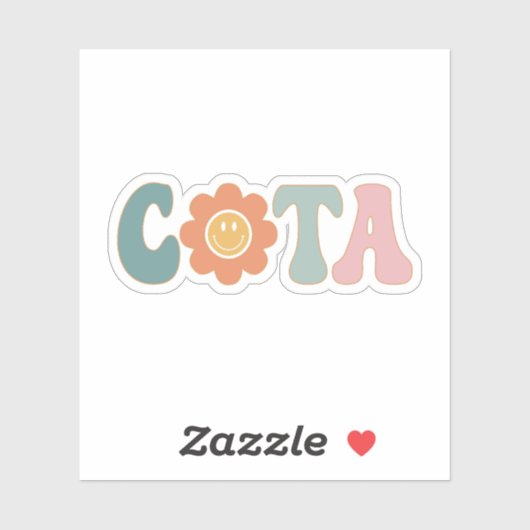 Sticker Assistant d'ergothérapie certifié Cute COTA (Feuille)