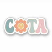 Sticker Assistant d'ergothérapie certifié Cute COTA (Devant)
