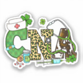 Sticker Assistant en soins infirmiers certifié St. Patrick (Recto)
