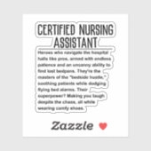 Sticker Assistant infirmier certifié (Feuille)
