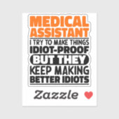 Sticker Assistant Médicale J'Essaie De Faire Des Choses Dr (Feuille)