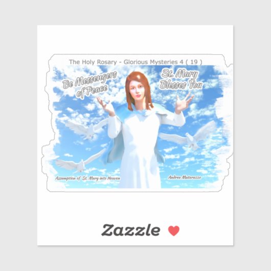 Sticker Assomption de Sainte Marie au Ciel (Feuille)