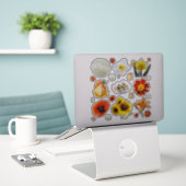 Sticker Assorted White Yellow Orange Flowers (Ordinateur portable sur le bureau)