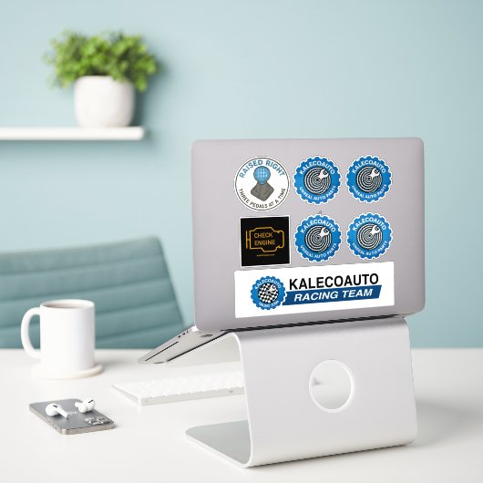 Sticker Assortiment 2 (Ordinateur portable sur le bureau)