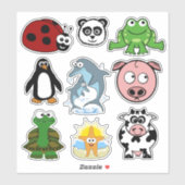 Sticker Assortiment de critères mignons (Feuille)