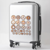Sticker Assortiment d'engrenage Rusty Steampunk (Sur valise)