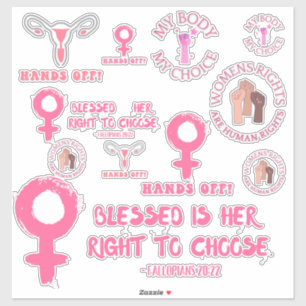 Sticker Assortiment des droits des femmes pour le choix