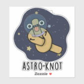 Sticker Astro-knot Funny Astronaut Pun (Feuille)