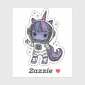 Sticker Astro Unicorn (Feuille)