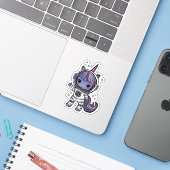 Sticker Astro Unicorn (Ordinateur portable avec iPhone)