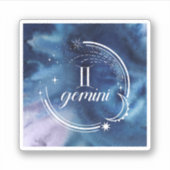 Sticker Astrologie aquarelle - Gemini (Devant)