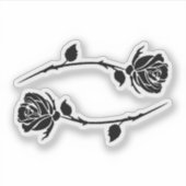 Sticker astrologie Cancer signe zodiaque floral (Devant)