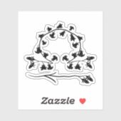 Sticker astrologie de la bibliothèque florale (Feuille)