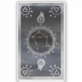 Sticker Astrologie Zodiaque foncée : Libra Black & Silver (Devant)