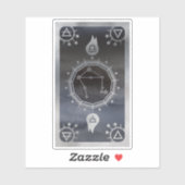 Sticker Astrologie Zodiaque foncée : Libra Black & Silver (Feuille)