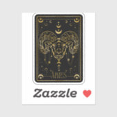 Sticker astrologique Zodiac Black & Gold Aries (Feuille)