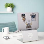 Sticker Astronaut (Ordinateur portable sur le bureau)