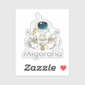 Sticker Astronaut Algorand Yoga - Algo Coin (Feuille)