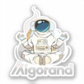 Sticker Astronaut Algorand Yoga - Algo Coin (Recto)