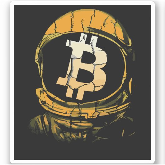 Sticker Astronaut Bitcoin-Crypto (Devant)