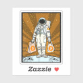 Sticker Astronaut BITCOIN-HODL-Crypto (Feuille)