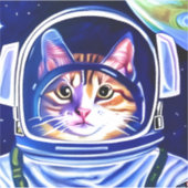 Sticker Astronaut de chat dans l'espace (Devant)