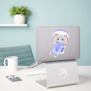 Sticker Astronaut spatial éléphant