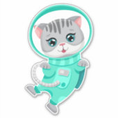 Sticker Astronaute de l'espace Cat (Devant)