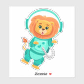 Sticker Astronaute Lion (Feuille)