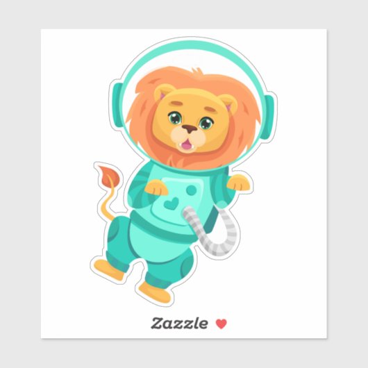 Sticker Astronaute Lion (Feuille)