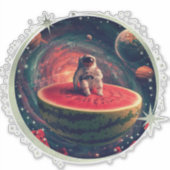 Sticker Astronaute Pastèque Espace (Devant)