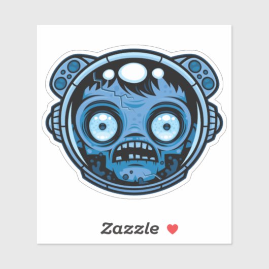 Sticker Astronaute zombie (Feuille)